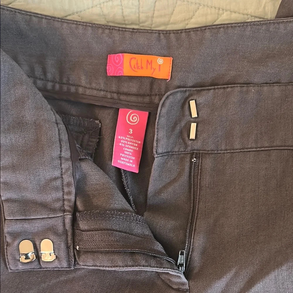 Classic Gray Chinos Tailored Style Smooth Fabric - Picture 2 of 2